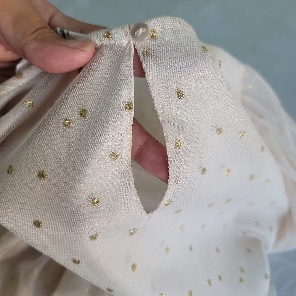 H & M Girls Polka Dot Long Sleeve Dress Size 6 - Picture 12 of 14